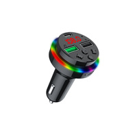 Lecteur de musique pour voiture, design classique F15, Bluetooth MP3 avec port de charge pour appels mains libres, lecture de chansons avec lumière LED, lecteur de musique pour voiture