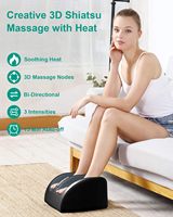 Masseur de pieds Shiatsu avec chaleur, masseur de pieds et de mollets avec masseur de tissus profonds à rouleau pour pied