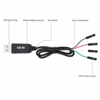 Câble Série USB vers TTL 4 Broches Femelle, Cordon Adaptateur de Débogage UART 2,54 mm pour Carte de Développement – Vente en Gros