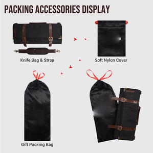 Muestra Gratuita de Juego de Cuchillos de Chef con Bolsa Enrollable, Más de 30 Bolsillos para Cuchillos, Utensilios de Cocina, Herramientas, Bolsillos Grandes - Product Image 5