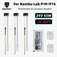 Untuk Bambu Lab P1S P1P Thermistor Bamboo Lab 24v 65w Pemanas Keramik Sensor Suhu 350 ℃   Untuk suku cadang pembaruan Hotend bambulab