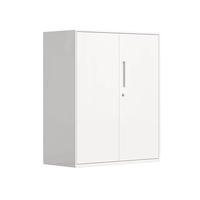 Armoire de classement en acier à double porte, réglable, stratifiée, grande capacité, durable, moderne, verrouillable, pour bureau à domicile et atelier, avec serrure à clé