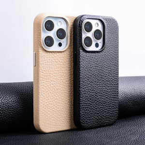 DL usine PU galet surélevé caméra en cuir végétalien couleur officielle étanche étui de téléphone de luxe pour Iphone - Product Image 1