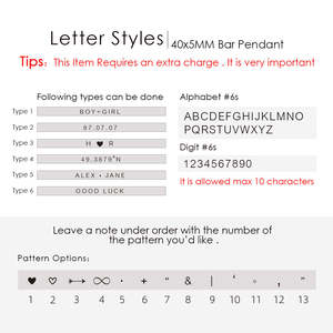 Collar de Barra Vertical de Acero Inoxidable con Colgante de Barra Lisa para Parejas de San Valentín, Joyería con Diseño de Nombre Personalizado - Product Image 4