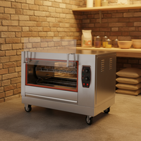 Grilladeur Électrique Métallique d'Extérieur pour 12-16 Poulets, 4 Paniers, Température Réglable, Haute Productivité - Offre Spéciale