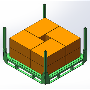Carter OEM <span class=keywords><strong>Metal</strong></span> çelik kutu palet 600*400*400mm depo depolama ve kargo yönetimi için tekerlekler ile kolu arabası - Product Image 4
