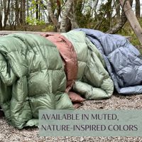 Couverture de camping douce anti-rayures avec doublure, sans odeur, garnissage en duvet de canard propre, confortable pour les campeurs ayant une peau sensible