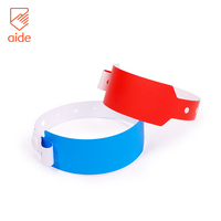 Bracelet en PVC personnalisé pour événements et fêtes, jetable, étanche, en vinyle, vente en gros