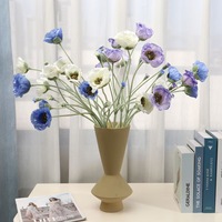 YL Supplier Bunga Sutra Buatan Tangan Realistis Simulasi Poppy 5 Kepala Berumbai untuk Pernikahan, Dekorasi Rumah, Sentuhan Alami