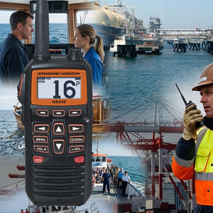 Radio marine YAESU Standard Horizon HX210, radio VHF portable flottante, talkie-walkie 6W avec fonction NOAA, étanche IPX7 - Product Image 1