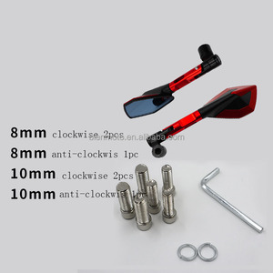 Rétroviseur latéral de <span class=keywords><strong>moto</strong></span> en aluminium, avec barre de poignée, miroir arrière, pour honda, m8 10 Scooter, livraison directe - Product Image 5