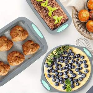 Set di teglia in <span class=keywords><strong>Silicone</strong></span> per alimenti da 29 pezzi grandi <span class=keywords><strong>stampi</strong></span> da forno, inclusi <span class=keywords><strong>Muffin</strong></span> per Cupcake, teglia da forno - Product Image 5