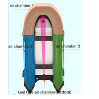 Alta calidad multifuncional 4 cámara de aire 1,2mm bote de asalto Kayak inflable bote de pesca inflable balsa salvavidas