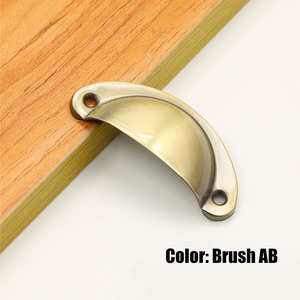Retro Metal Kitchen Drawer Cabinet <strong>Door</strong> Handle Cupboard <strong>Door</strong> Furniture Antique Cup Pull Shell Vintage Cabinet <strong>Knob</strong> Drawer Handle - Product Image 3