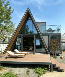 Casa Prefabricada Modular Triangular de Diseño Moderno y Lujoso Chino, Sala de Estar Prefabricada - Product Image 5