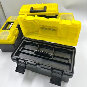 Caja de herramientas portátil de plástico de 30L, de dos capas, con tapa abatible y cierres, impermeable, para uso doméstico. - Product Image 2