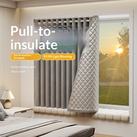 Rideaux modernes super isolants et insonorisants toutes saisons, sans perçage, occultants à 100 %, pour fenêtres plates de chambre à coucher, protection solaire