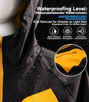 Veste de pluie pour garçons, coupe-vent imperméable avec capuche, doublure en maille, coque imperméable, respirante, design color block réfléchissant, fermeture éclair