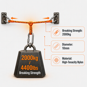 Corde d'escalade portable en nylon personnalisée, durable, 1L 2L, ascenseur CE EN567 pour l'escalade sur roche, la montagne et la via ferrata, vente en gros - Product Image 6