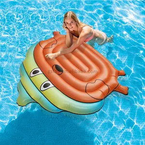 Colchão de piscina em PVC fun Animal 41P, tapete inflável para piscina, padrão de caranguejos eremita flutuante, flutuador de água