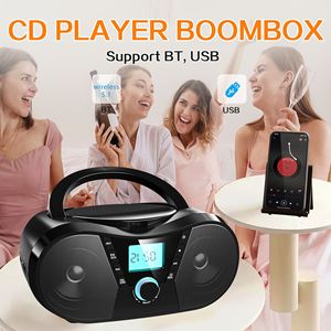 Reproductor de CD Estéreo Portátil con Radio AM/FM, Altavoz Inalámbrico BT, Compatible con USB/Tarjeta SD, Reproductor de Música MP3 - Product Image 3