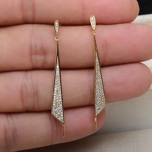 S925 <b>Silver</b> Tassel <b>Earrings</b> with 8-13 <b>Pearl</b> Female DIY Crystal <b>Earrings</b> 4342 with Empty Support Accessories Personalized Design - Product Image 3