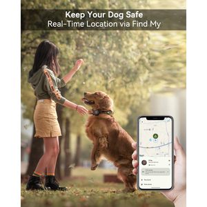Rastreador Bluetooth para Perros Hyphoon con Soporte de Silicona para Collar, Seguimiento en Tiempo Real, Resistente al Agua, Compatible con Apple Find My y Android Find - Product Image 3