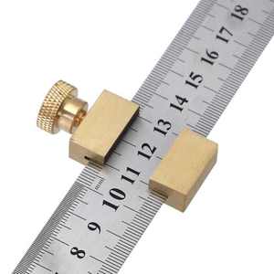 Bloc <span class=keywords><strong>de</strong></span> positionnement pour règle en acier, traçage d'angle en laiton, jauge <span class=keywords><strong>de</strong></span> marquage <span class=keywords><strong>de</strong></span> lignes pour localisateur <span class=keywords><strong>de</strong></span> règle, outils <span class=keywords><strong>de</strong></span> traçage et <span class=keywords><strong>de</strong></span> mesure pour le bricolage et la menuiserie - Product Image 4