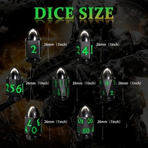 7PCs set Polyhedral DND Dungeons & Dragons Running Group Metal Dice Set Solid bala dados revólver dados - Product Image 4