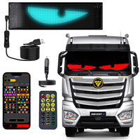 Pantalla LED Programable para Coche y Camión, Letrero LED Ojos de Diablo para Ventana Trasera, Panel LED Flexible para Coches y Camiones