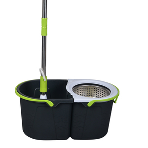 Mopa de Limpieza Mágica de 360 Grados con <span class=keywords><strong>Dos</strong></span> Cubos, Fácil de Girar, Palo de Acero Inoxidable, Cabezal de Mopa de Plástico y Acero Inoxidable, en Caja - Product Image 3