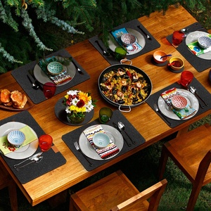 Set de napperons en feutre lavable et résistant à la chaleur 18 + <span class=keywords><strong>3</strong></span> avec sous-verres, sacs à <span class=keywords><strong>couverts</strong></span>, tapis décoratif - Product Image 5