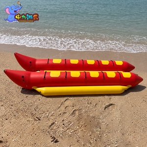 Gommone Gonfiabile Trainabile Multi-Persona Rosso Flying Shark a Doppio Tubo per Sport Acquatici in Resort - Product Image 4