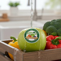 Autocollants de marque pour emballage, étiquettes rondes en vinyle imperméables, impression de logo en rouleau, étiquettes personnalisées pour la sécurité alimentaire, légumes et fruits verts