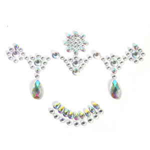 Pasties en cristal de diamant de haute qualité, <span class=keywords><strong>strass</strong></span> pour le corps, cache-tétons pour application sur le <span class=keywords><strong>visage</strong></span>, adhésif certifié SGS pour les fêtes - Product Image 5