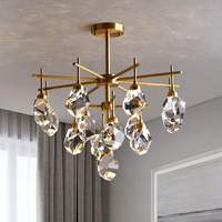 Luminaire de plafond moderne de luxe PM, luminaire suspendu en cristal K9 pour escalier, salon, éclairage domestique, petit luminaire suspendu