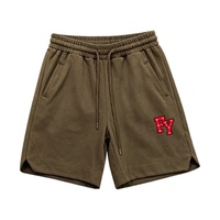 Shorts de jogging en coton kaki pour hommes avec taille mi-haute, cordon élastique et poches latérales pour l'été – Fournisseur en gros de vêtements streetwear