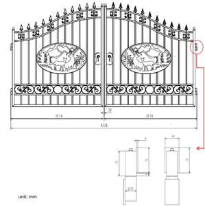 <span class=keywords><strong>ประตู</strong></span>รั้วเหล็กดัดชุบสังกะสีคุณภาพสูง ทันสมัย ทนทาน สำหรับบ้านพักอาศัย พร้อมดีไซน์รักษ์โลก - Product Image 4