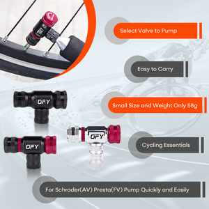 Pompe à air pour pneus <span class=keywords><strong>de</strong></span> vélo Oufeya, <span class=keywords><strong>adaptateur</strong></span> <span class=keywords><strong>de</strong></span> valve durable / valve Presta, mini pompe à air pour vélo <span class=keywords><strong>de</strong></span> montagne - Product Image 3