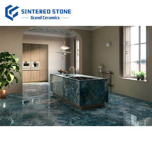 Ubin porselen ekspor Vietnam lantai besar 12mm kualitas tinggi pembuluh biru meja kuarsa buatan lembaran batu disinter - Product Image 4