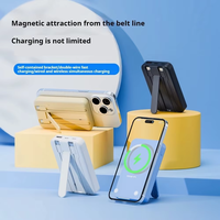 Dernier modèle de chargeur sans fil étanche 2 en 1 PD 22,5W 10000mAh Batterie Li-polymère Banque d'alimentation Support magnétique