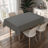 Nappe carrée beige clair style frais RNPT, housse de protection en PVC pour table à manger, nappe pour table basse, idéale pour les fêtes
