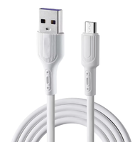 Câble de charge et de données Micro USB mâle 1A à charge rapide avec gaine en nylon pour téléphones mobiles Android et ordinateurs