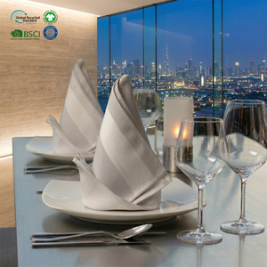 Serviettes Jacquard en Coton Blanc Premium 18x18 Pouces, 100% Coton, Lavables et Réutilisables pour Restaurants Haut de Gamme et Banquets (Vente en Gros) - Product Image 1