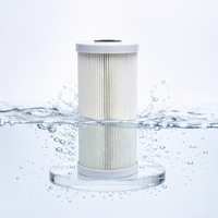 Cartouche filtrante plissée en papier pour purificateur d'eau, charbon actif de noix de coco, NSF42, 4,5x10 pouces, pour éliminer le chlore, les odeurs, les saveurs, les composants et les sédiments
