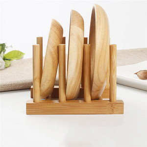 Égouttoir en bois bambou créatif écologique, vaisselle, séchage, organisateur pour bol de <span class=keywords><strong>cuisine</strong></span>, étagère en bois, 1 pièce - Product Image 4