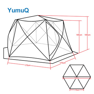 YumuQ nouveau Type 6-8 personnes Pop Up pêche à <span class=keywords><strong>la</strong></span> <span class=keywords><strong>carpe</strong></span> bivvy tente sac à dos pour <span class=keywords><strong>la</strong></span> pêche sur glace rapidement ouvert - Product Image 2