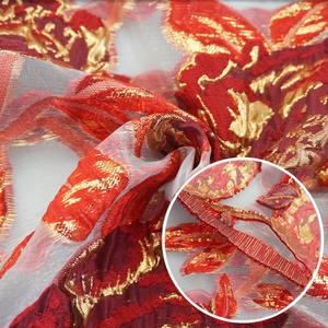 قماش جاكارد معدني منسوج بتصميم مخصص جديد قماش جاكارد شيفون لوركس لملابس ديراك دانتيل مطرز صومالي - Product Image 1