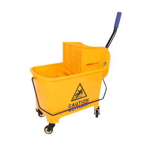 Hand Press <b>Mop</b> Dehydrator 20L Yellow <b>Bucket</b> With Wheels For Home Hotel Commercial Use - Product Image 3