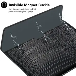 เคสหนังจระเข้ PU แบบฝาพับสำหรับแล็ปท็อป <span class=keywords><strong>Mac</strong></span> หนังสือ Air & Pro สำหรับ13 14 15 16นิ้วอุปกรณ์พกพา - Product Image 5